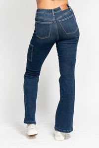 JUDY BLUE Cargo Bootcut Jeans