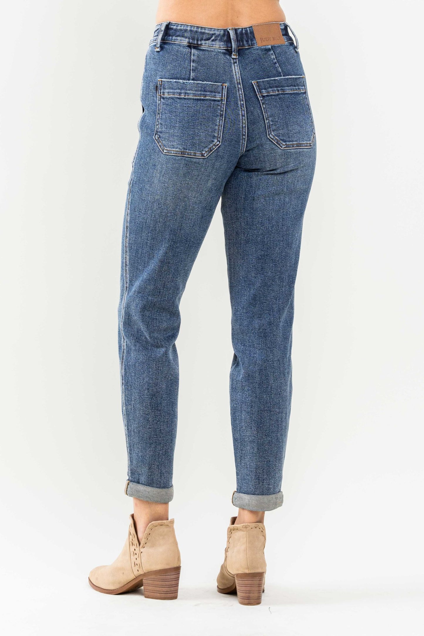 JUDY BLUE Medium Wash High Waist Jogger Jeans