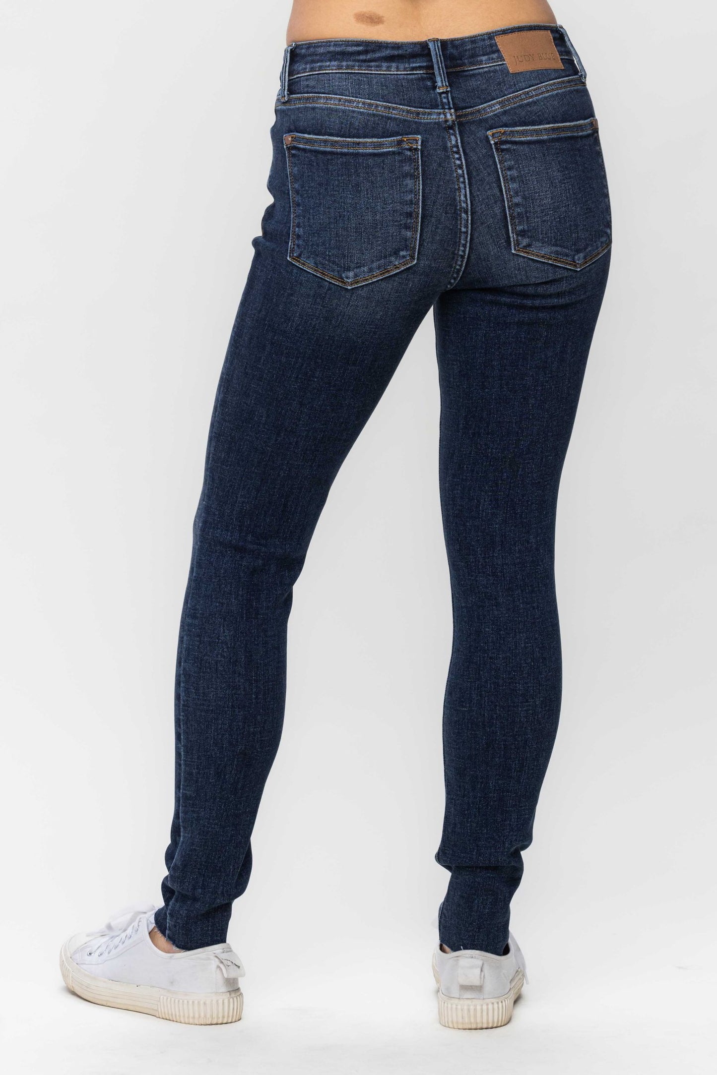 JUDY BLUE Vintage Raw Hem Skinny Jeans