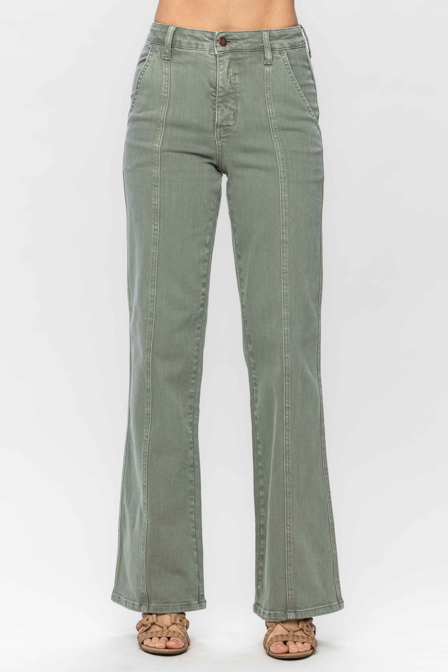 JUDY BLUE Sage Front Seam Straight Leg Jeans