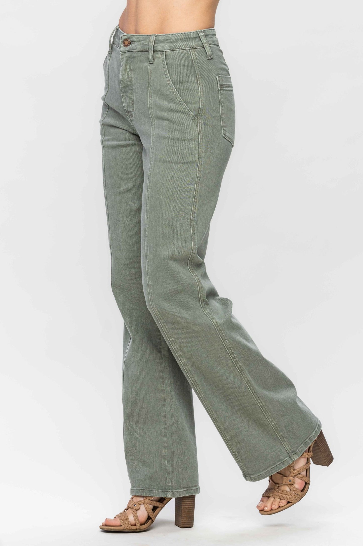 JUDY BLUE Sage Front Seam Straight Leg Jeans