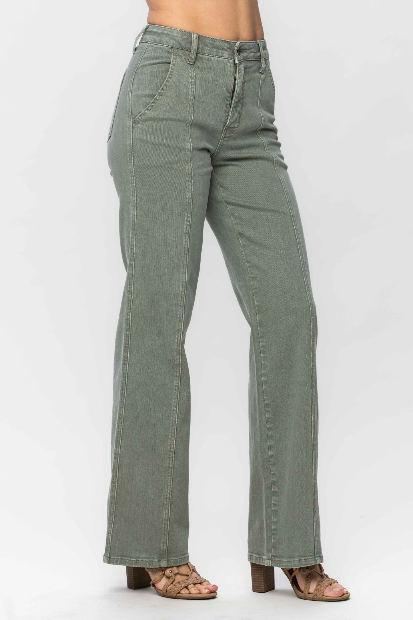 JUDY BLUE Sage Front Seam Straight Leg Jeans