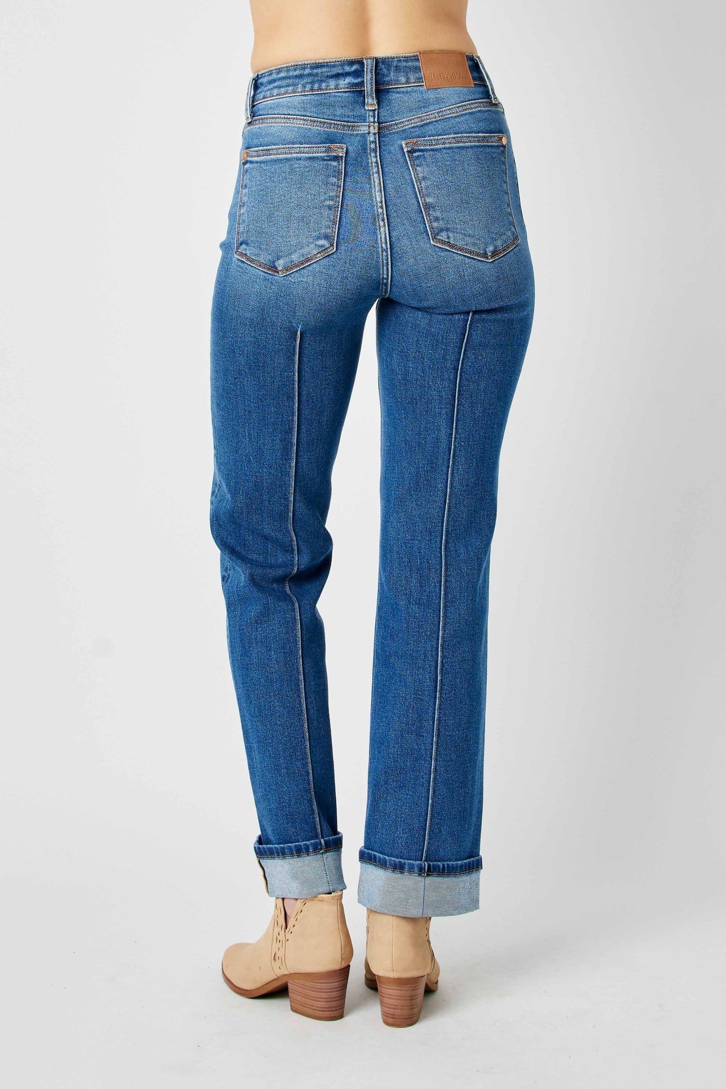 JUDY BLUE Front Seam Straight Leg Jeans