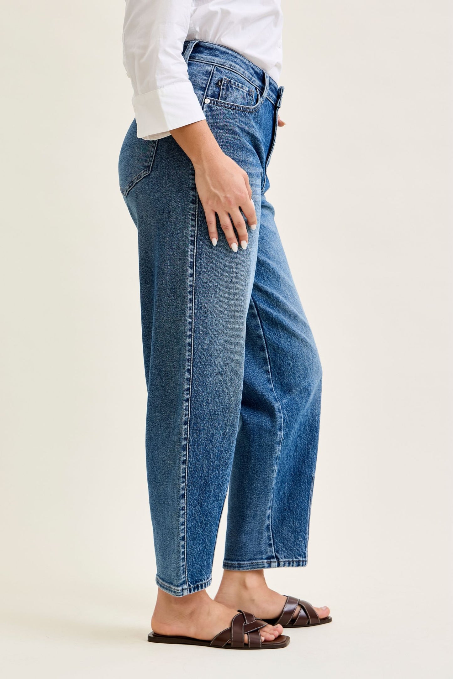 JUDY BLUE 'Rigid Magic' Barrel Jeans