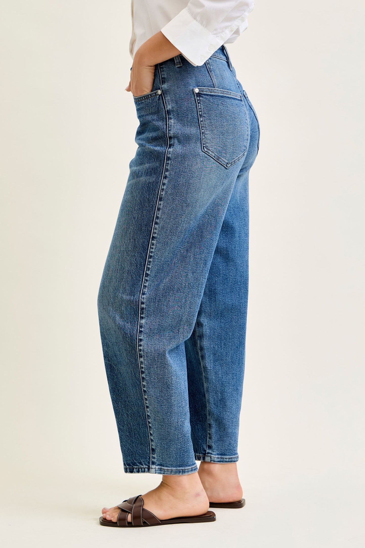 JUDY BLUE 'Rigid Magic' Barrel Jeans