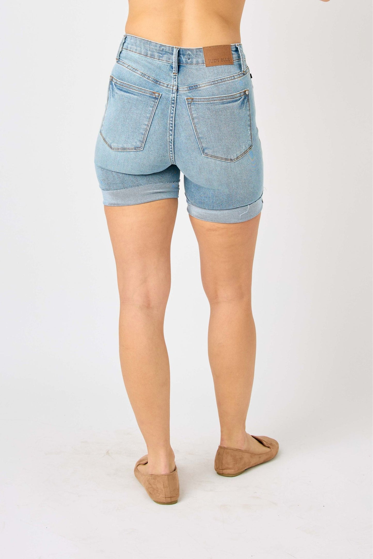 JUDY BLUE Tummy Control 'Cool Denim' Shorts