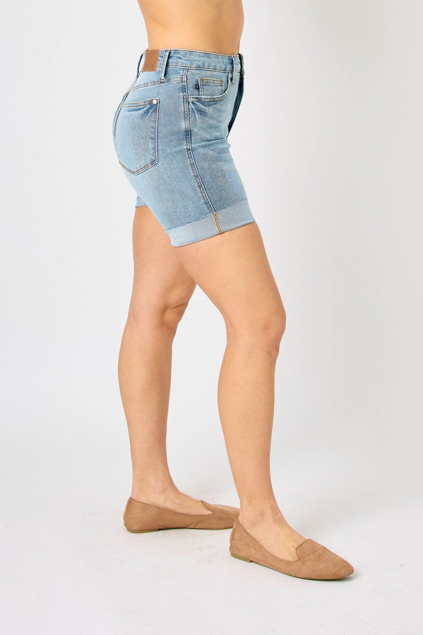 JUDY BLUE Tummy Control 'Cool Denim' Shorts