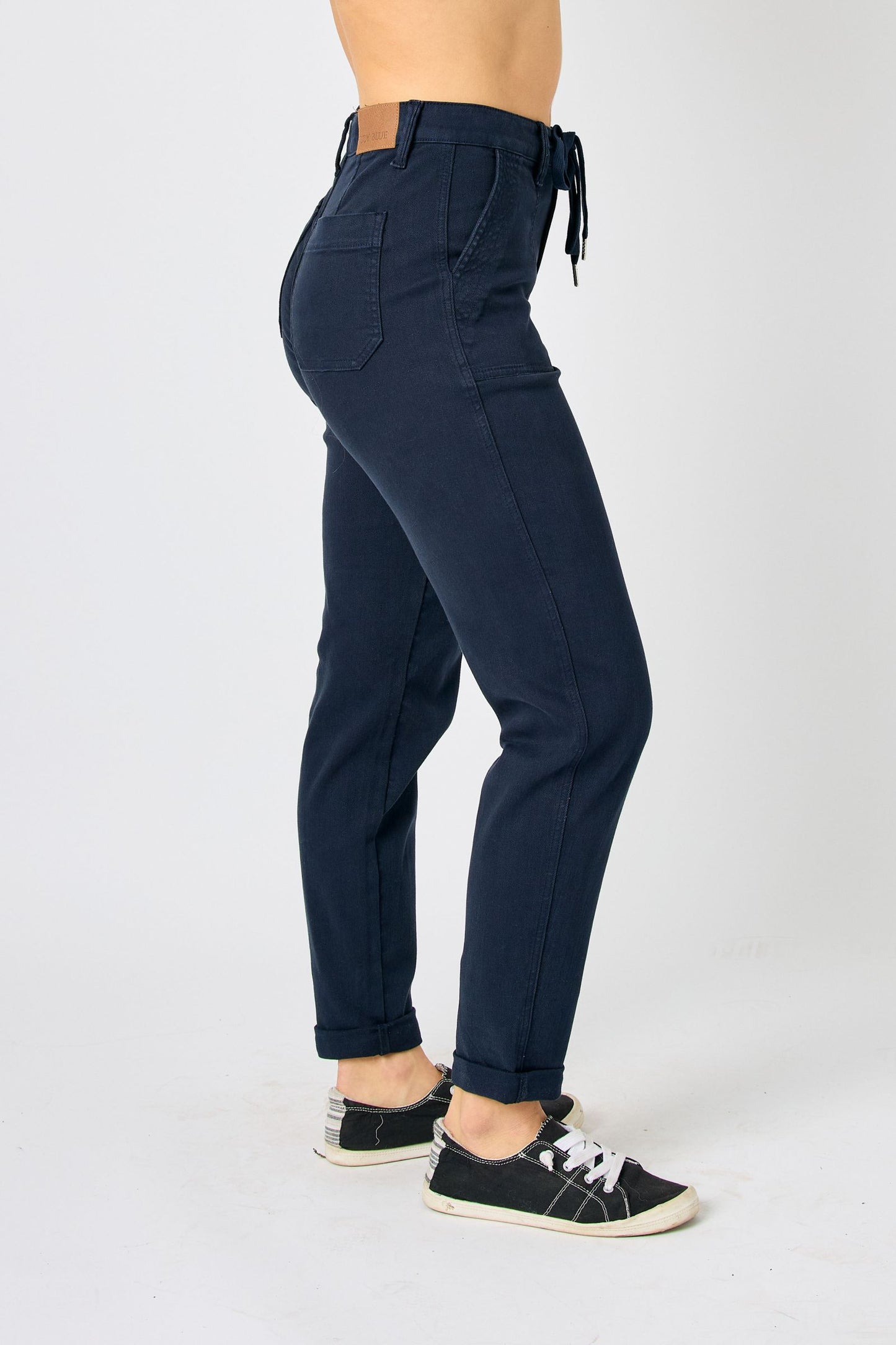 JUDY BLUE Garment Dyed Navy Jogger Jeans