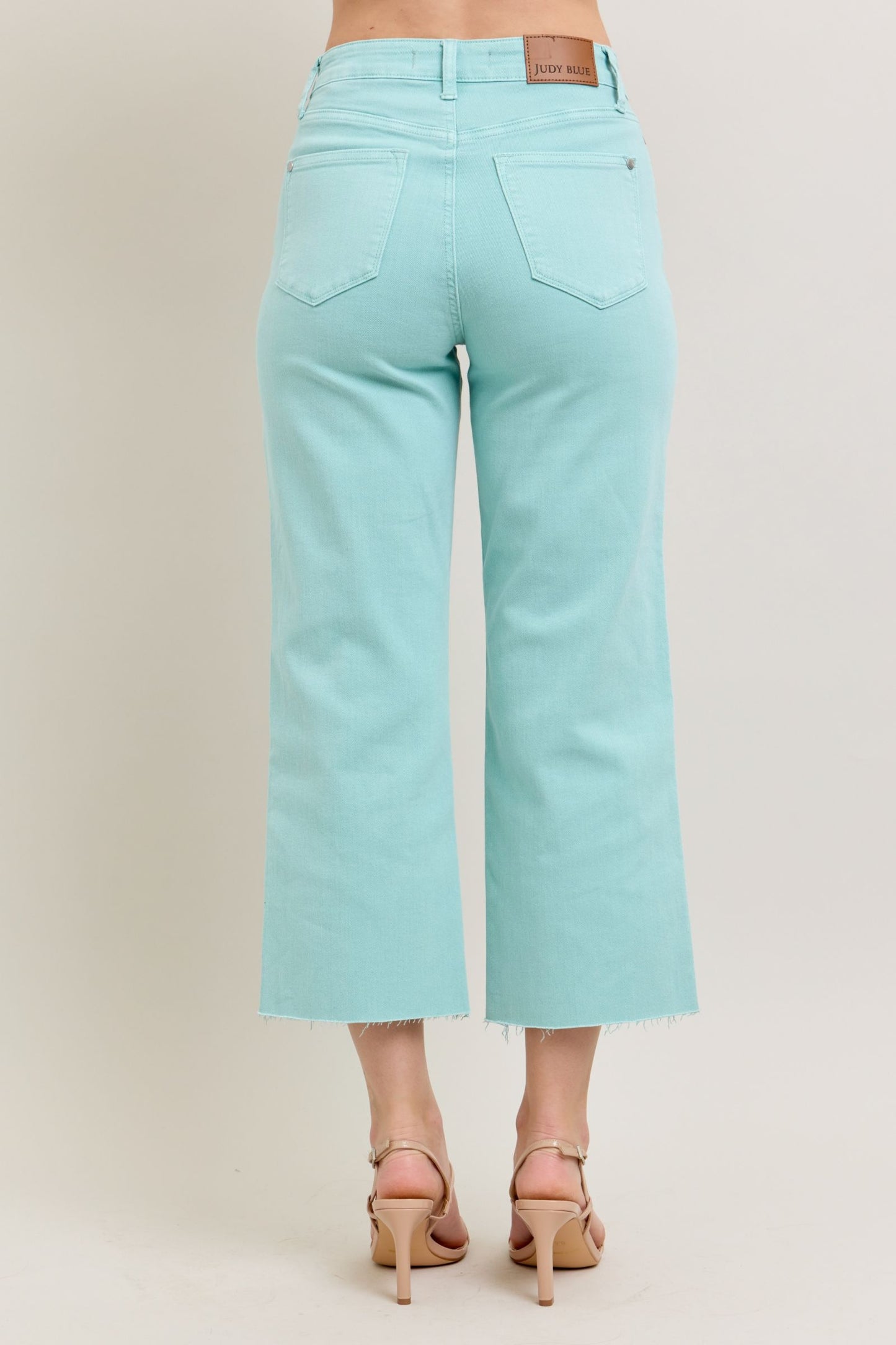 JUDY BLUE Blue Sky Cropped Wide Leg Jeans