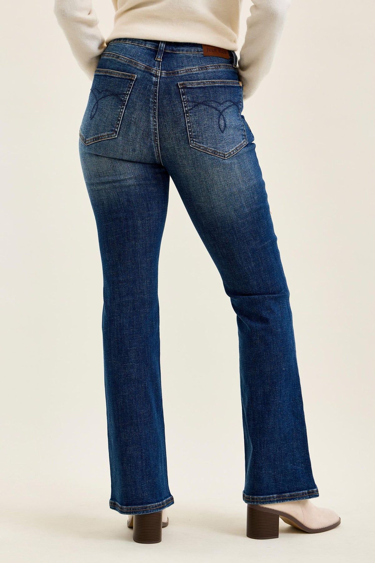 JUDY BLUE Bootcut Jeans with Harness Trim