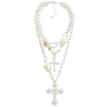 Load image into Gallery viewer, Multi Chain Cross Necklace