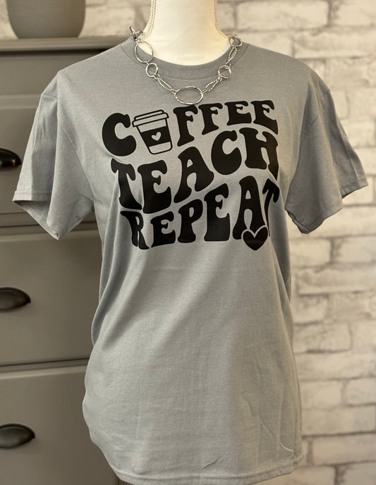 COFFEE TEACH REPEAT Graphic Tee