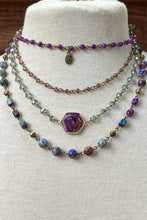 Load image into Gallery viewer, 5-Way Mixed Purple Bead Necklace