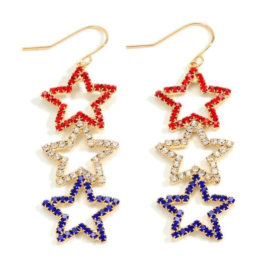 Rhinestone Star Earrings