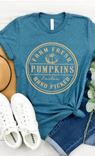 Load image into Gallery viewer, FARM FRESH PUMPKINS CIRCLE Graphic Tee