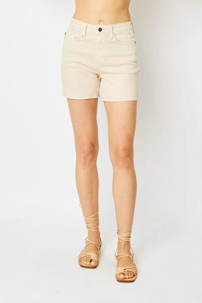 JUDY BLUE Bone High Waist Shorts