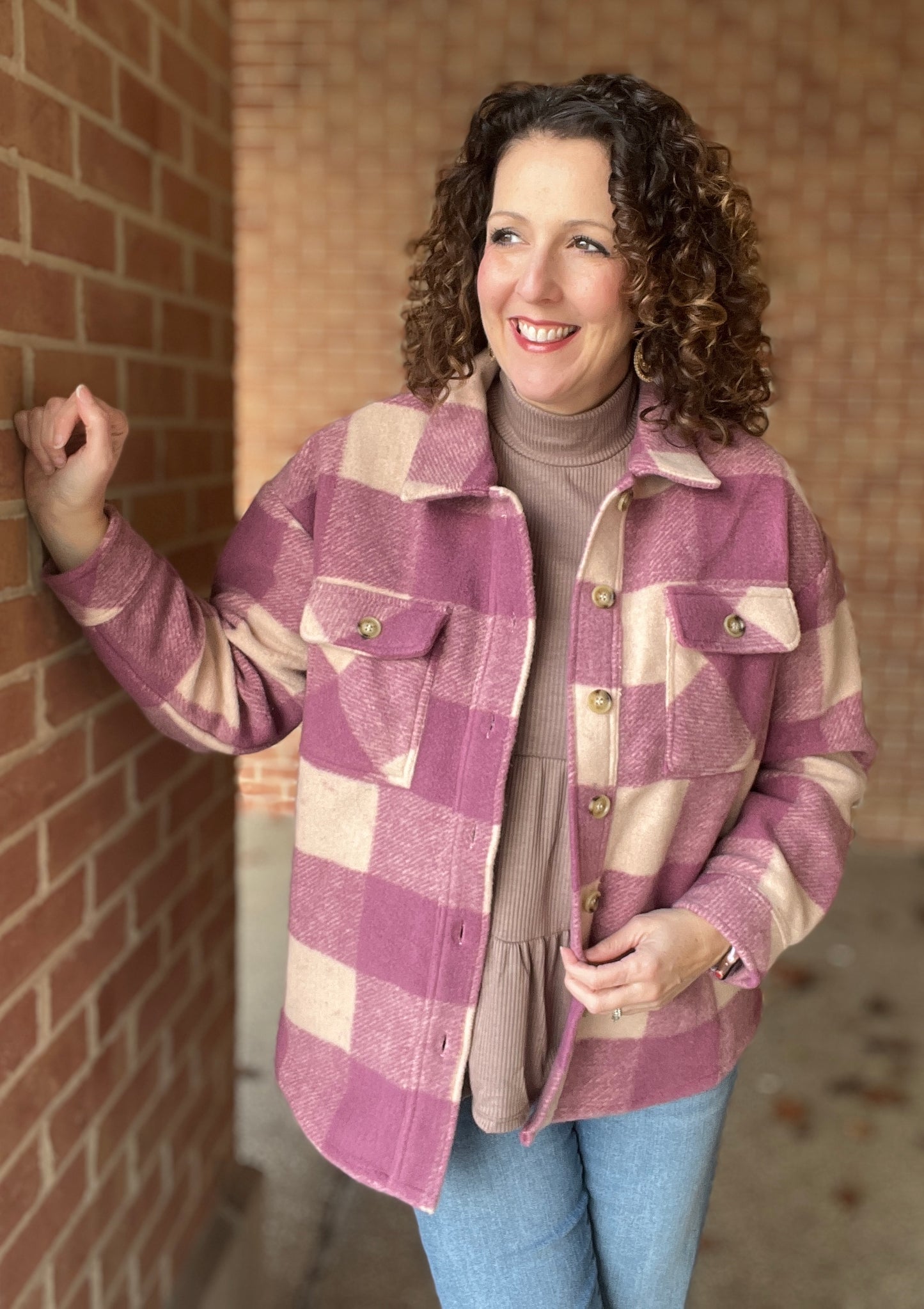 Big Check Plaid Jacket
