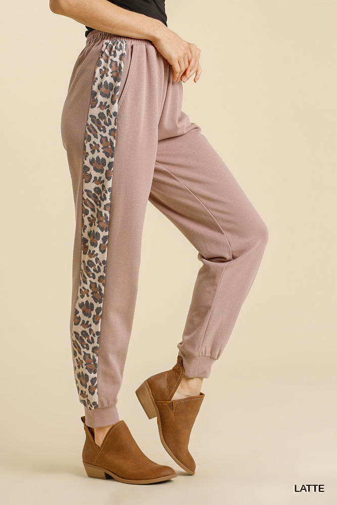 Leopard Side Panel Joggers