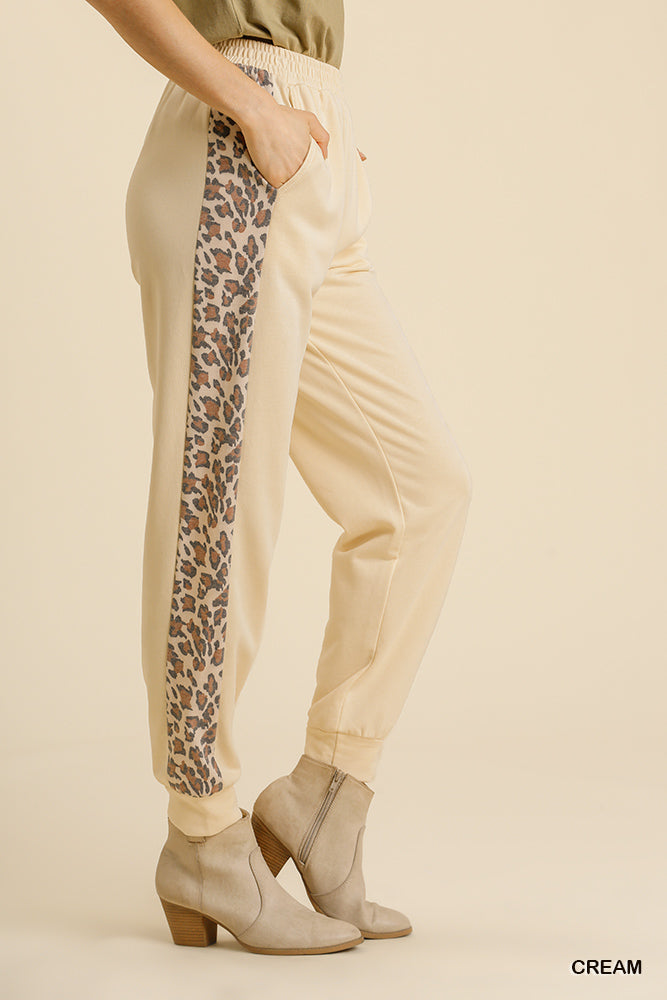 Leopard Side Panel Joggers