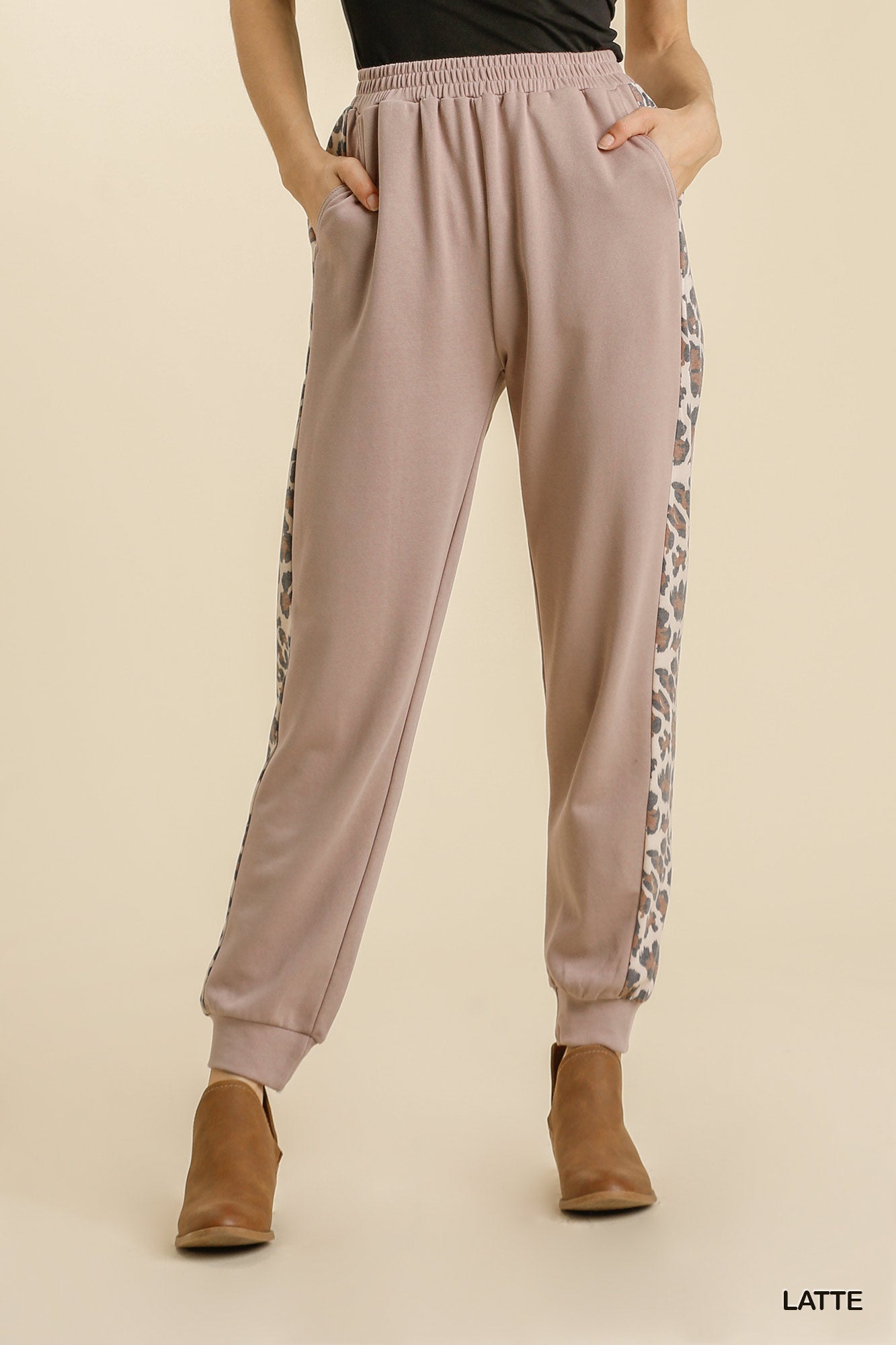 Leopard Side Panel Joggers