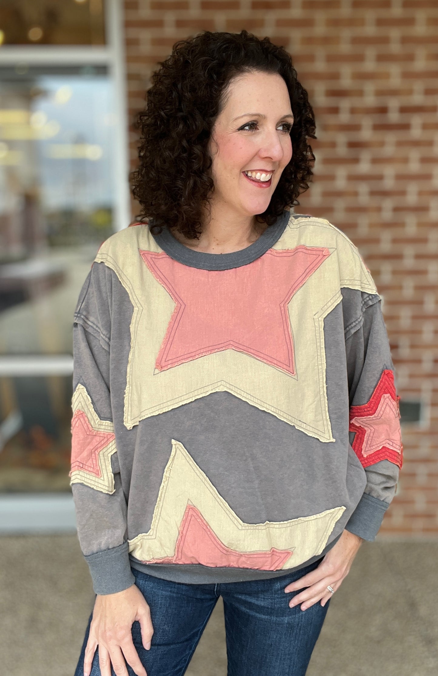 Multi Star Patch Pullover