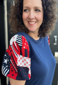 Patriotic Puff Sleeve Top