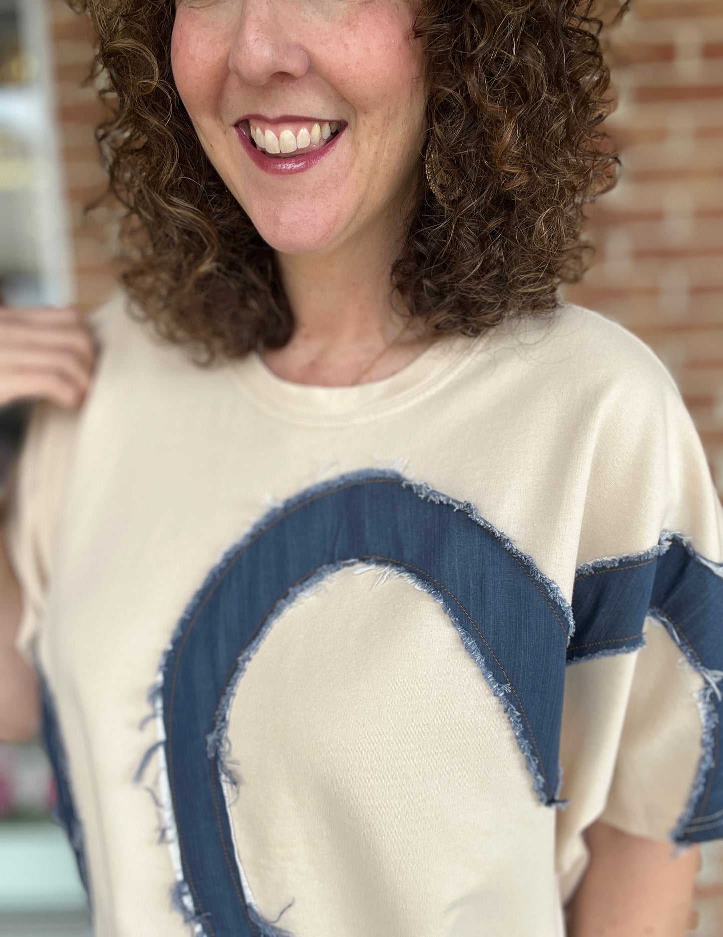 Dolman Denim Heart Top