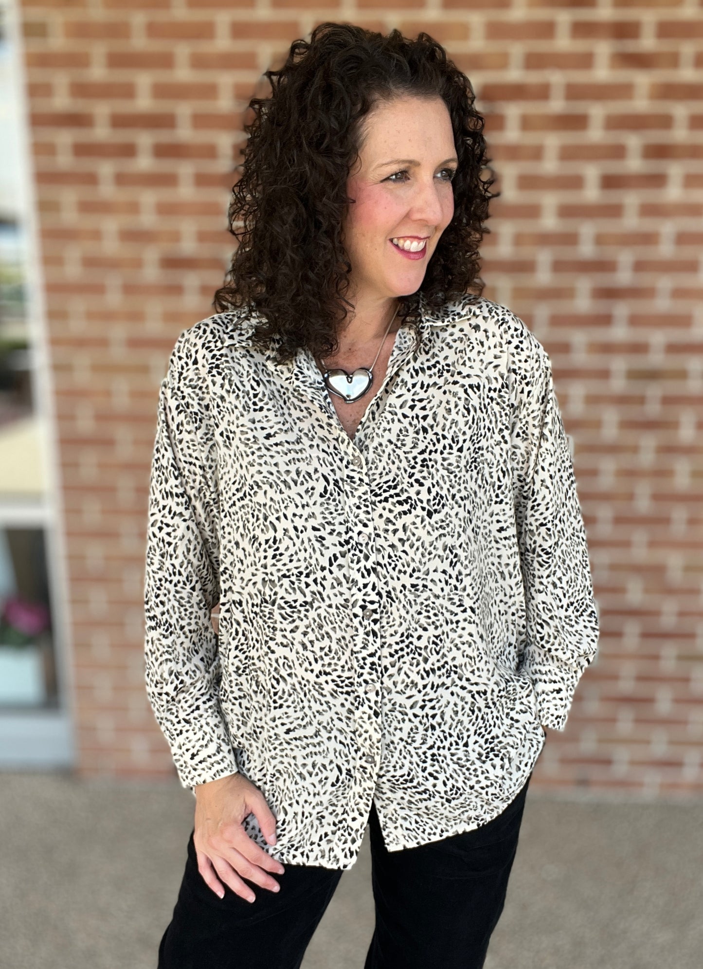 Mini Animal Print Blouse