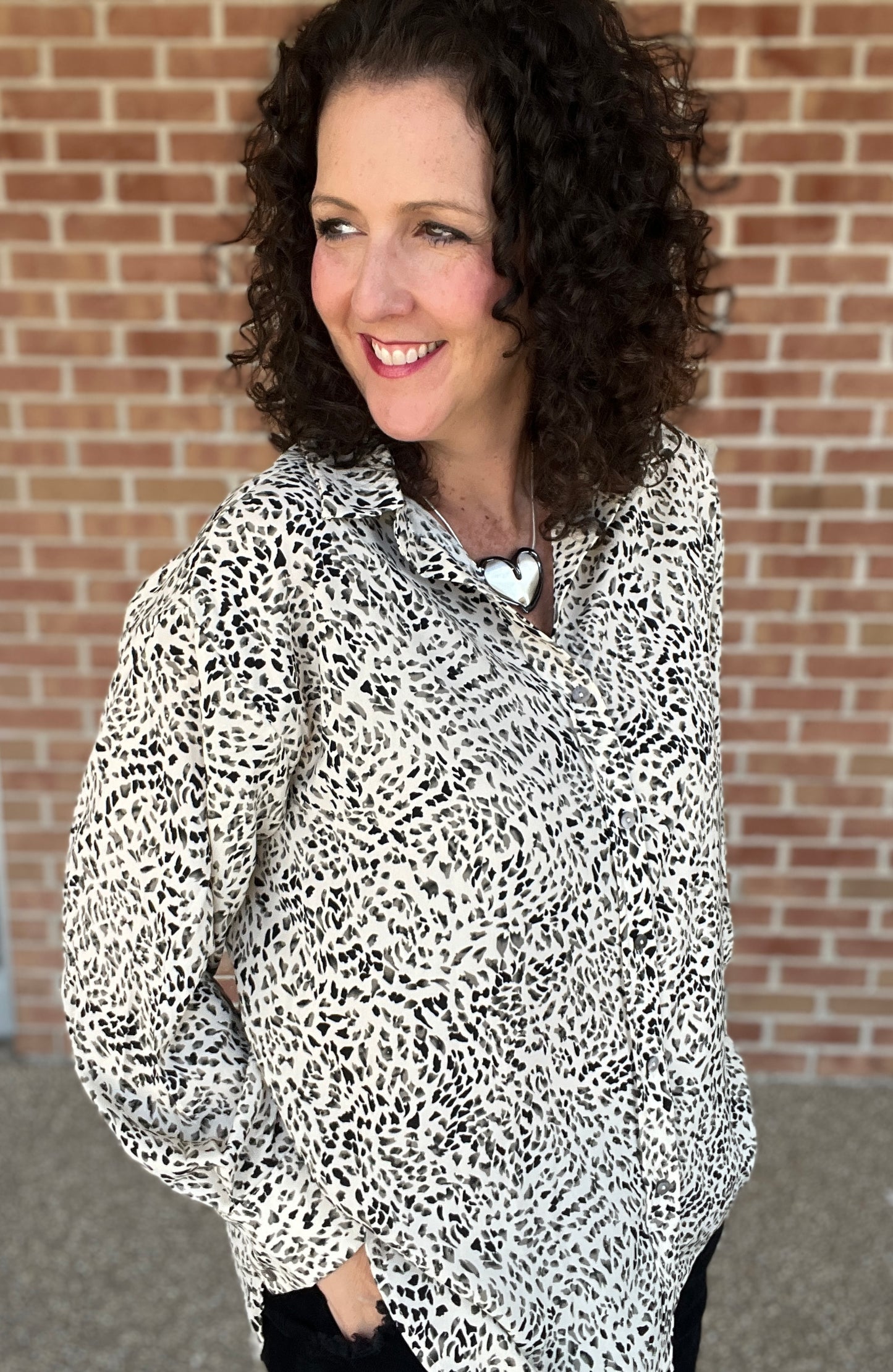 Mini Animal Print Blouse