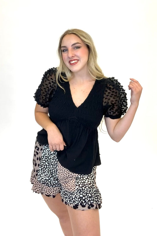 Mixed Animal Print Shorts