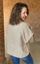 Load image into Gallery viewer, Sweater and Houndstooth Patch Shacket