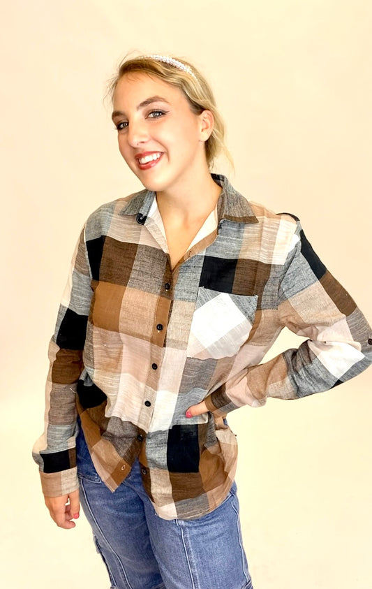 Big Plaid Button Down Shirt