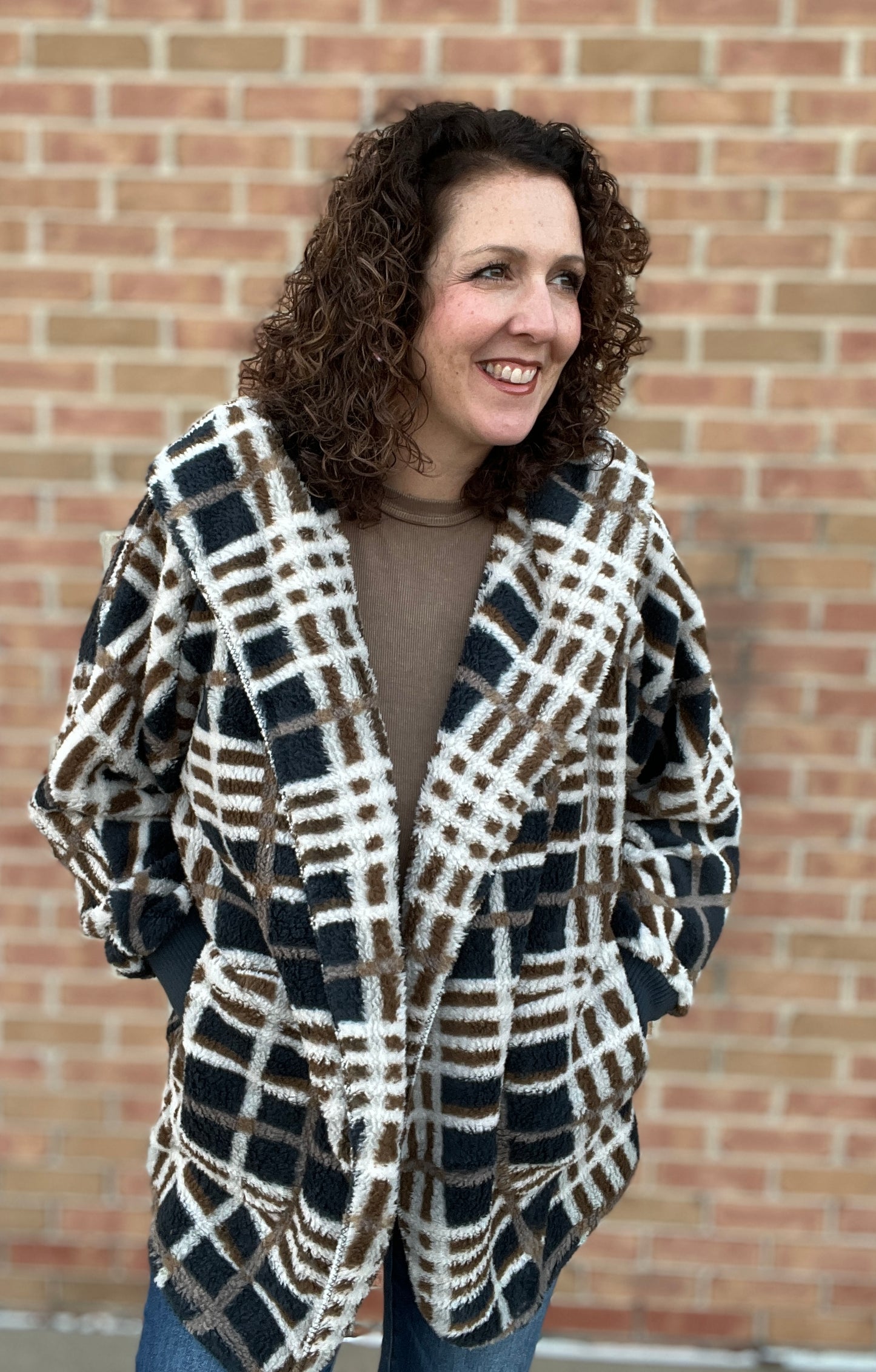 Cozy Plush Plaid Hoodie