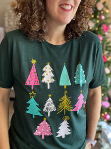 EMERALD AND PINK TREES Graphic Tee