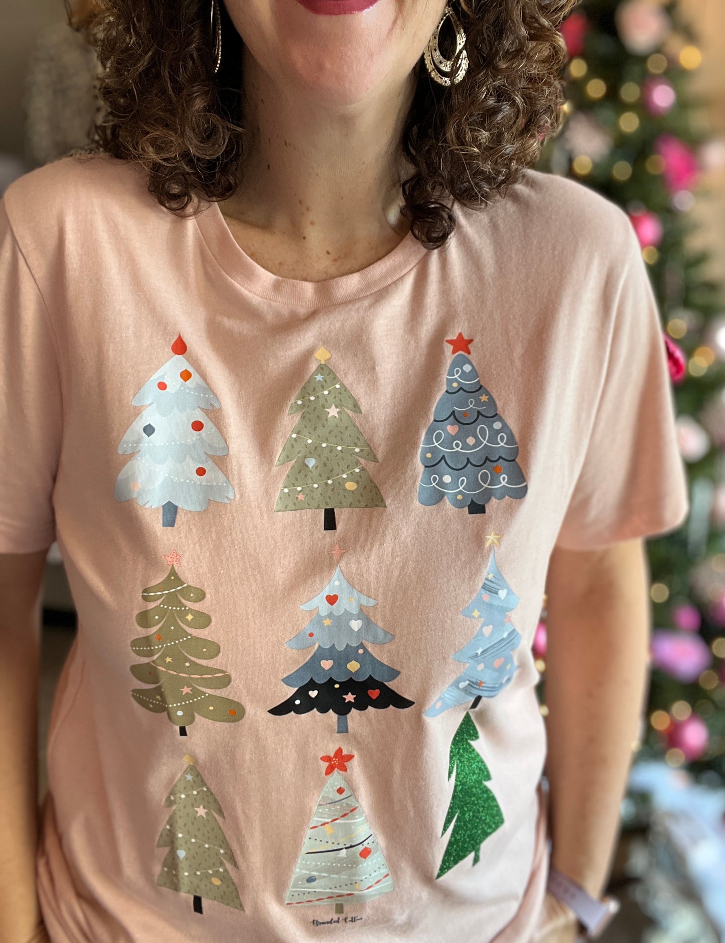 MULTI GLITTER TREE Graphic Tee