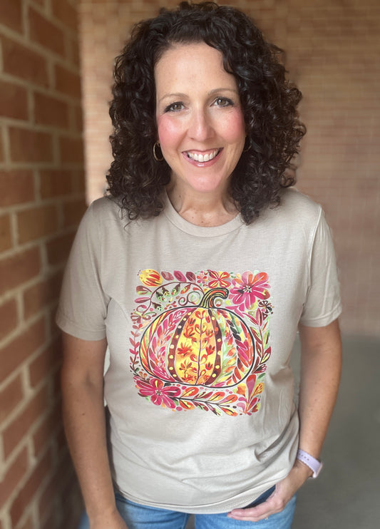 COLORFUL BOHO PUMPKIN Graphic Tee
