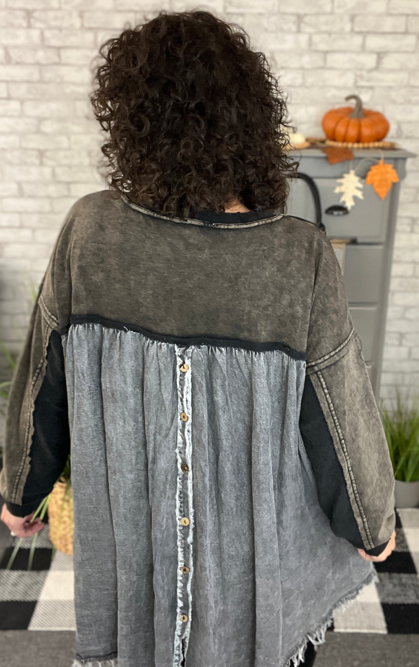 Star Patch Top with Flowy Back