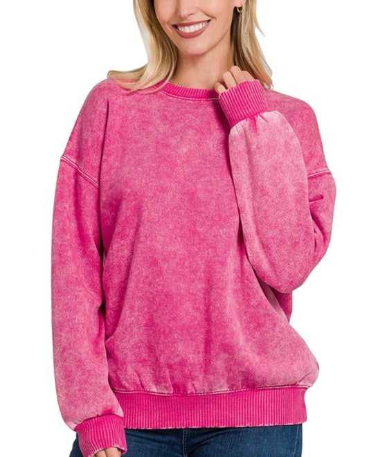 Oversized Acid Wash Sweatshirt