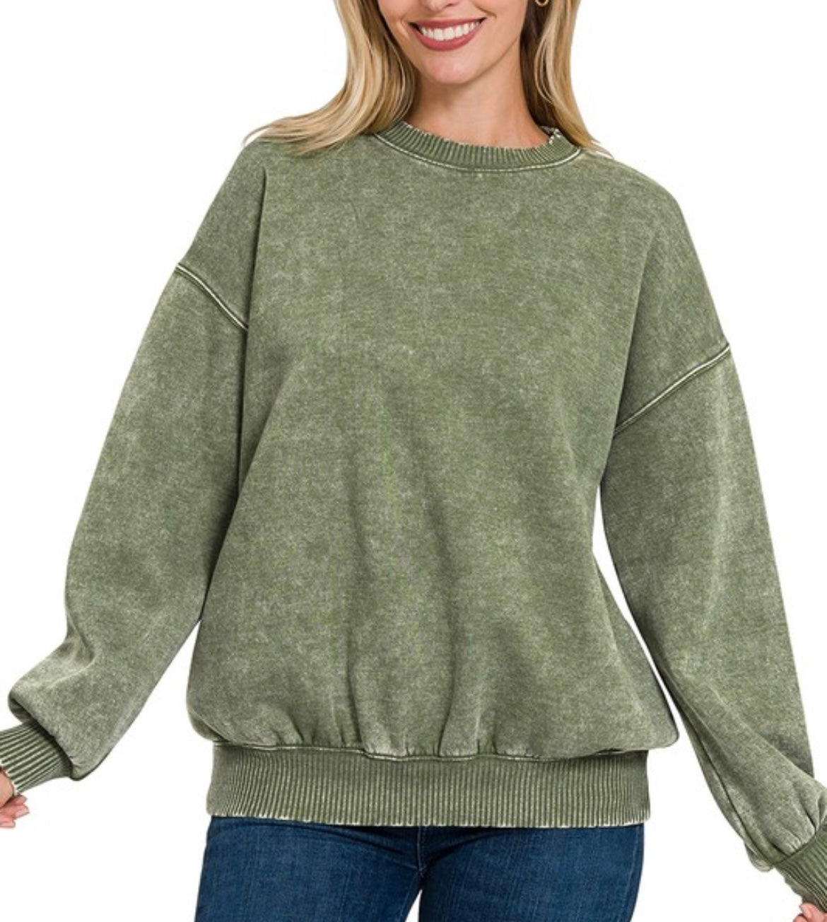Oversized Acid Wash Sweatshirt