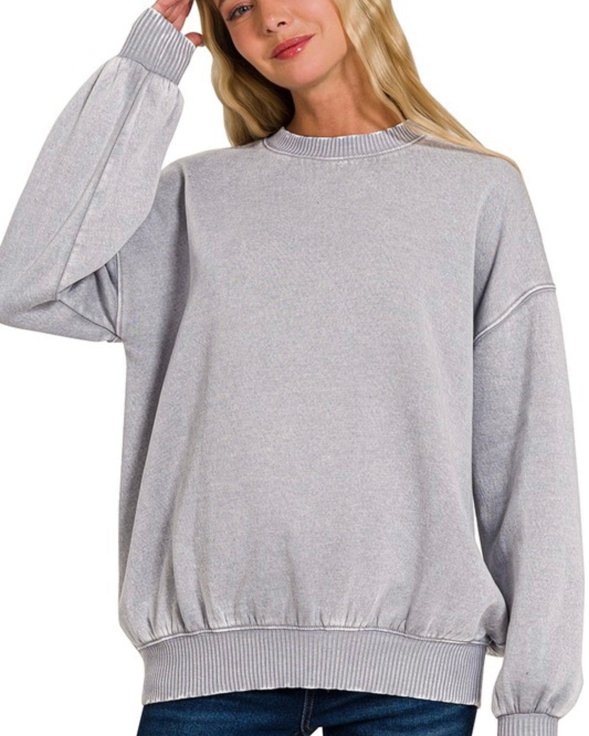 Oversized Acid Wash Sweatshirt