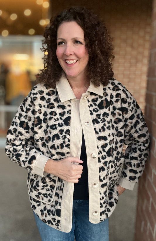 Leopard Sherpa Shacket
