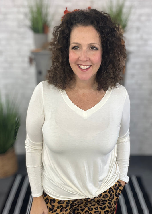 Knotted Front Basic Top