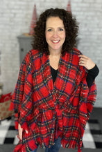 Load image into Gallery viewer, Plaid Waist Tie Kimono