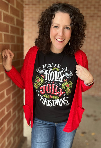 HOLLY JOLLY CHRISTMAS Graphic Tee