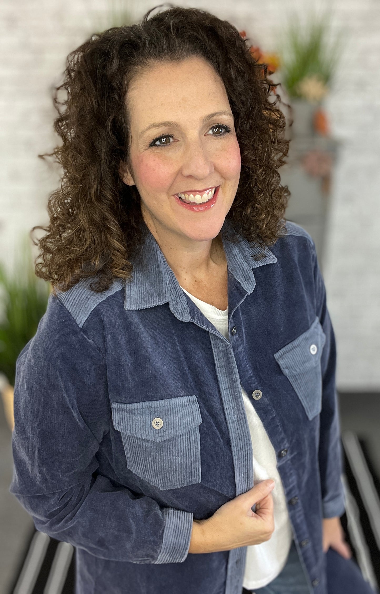 Corduroy Longline Shacket