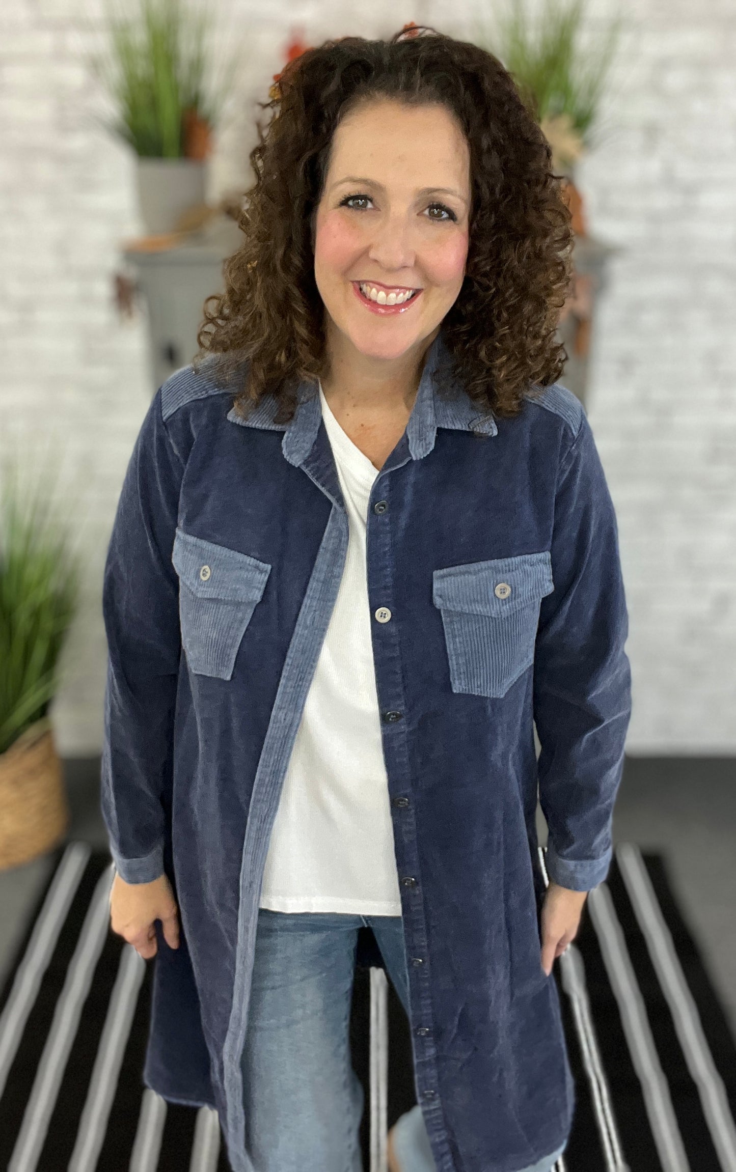 Corduroy Longline Shacket