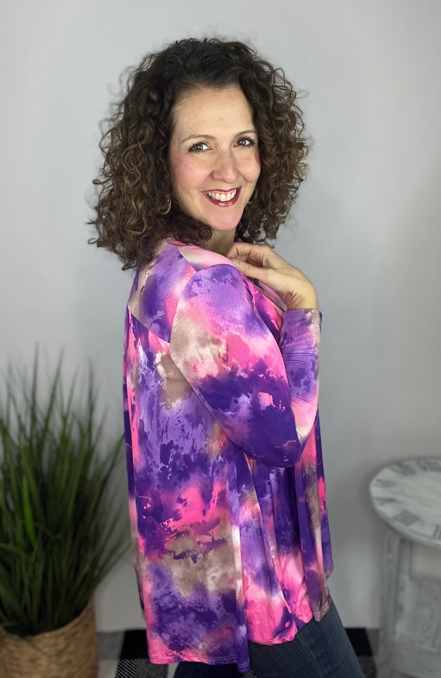 Tie Dye Swing Tunic Top