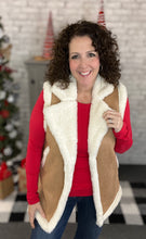 Load image into Gallery viewer, Sherpa and Faux Suede Vest