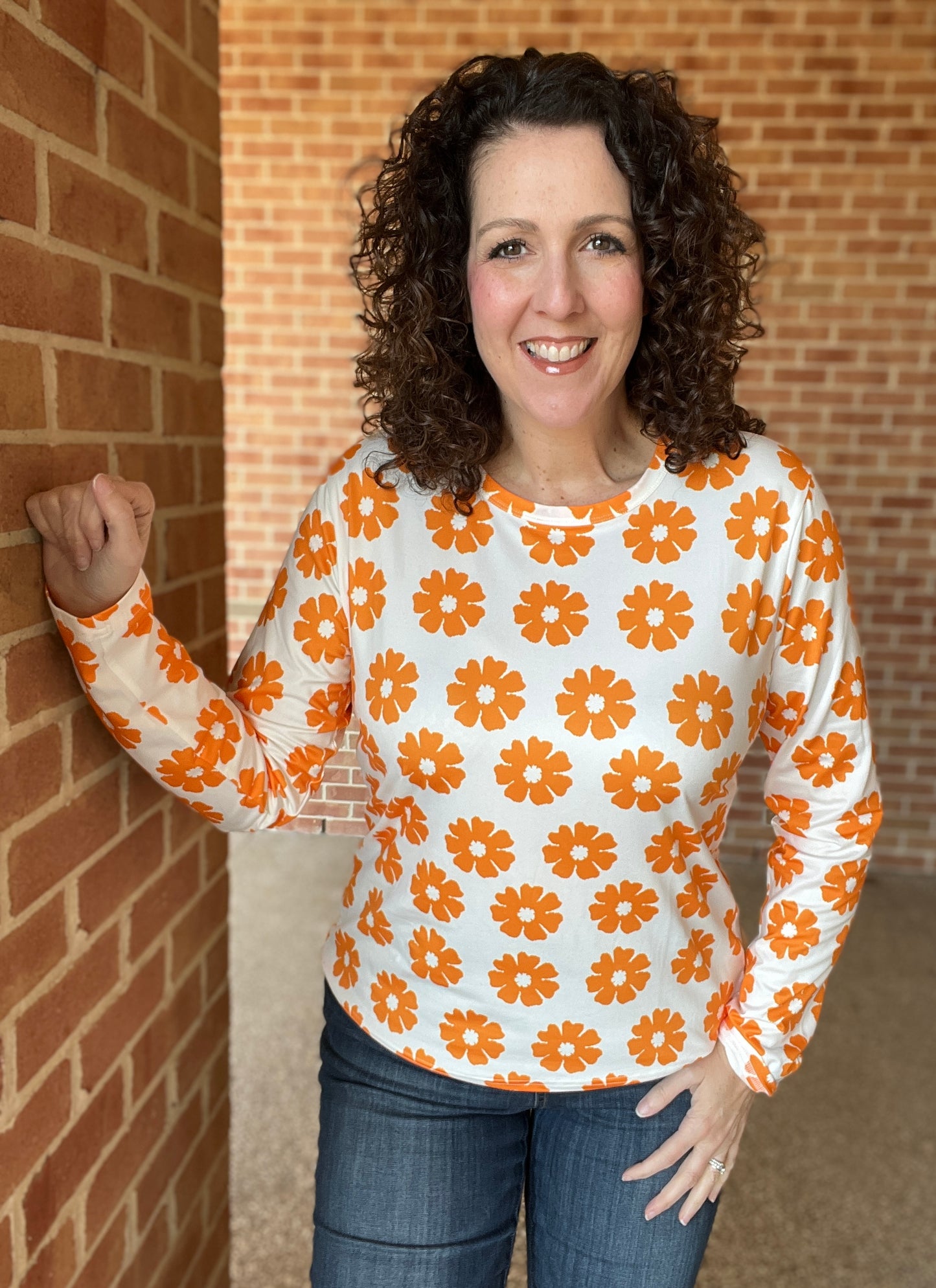 Soft Daisy Print Top