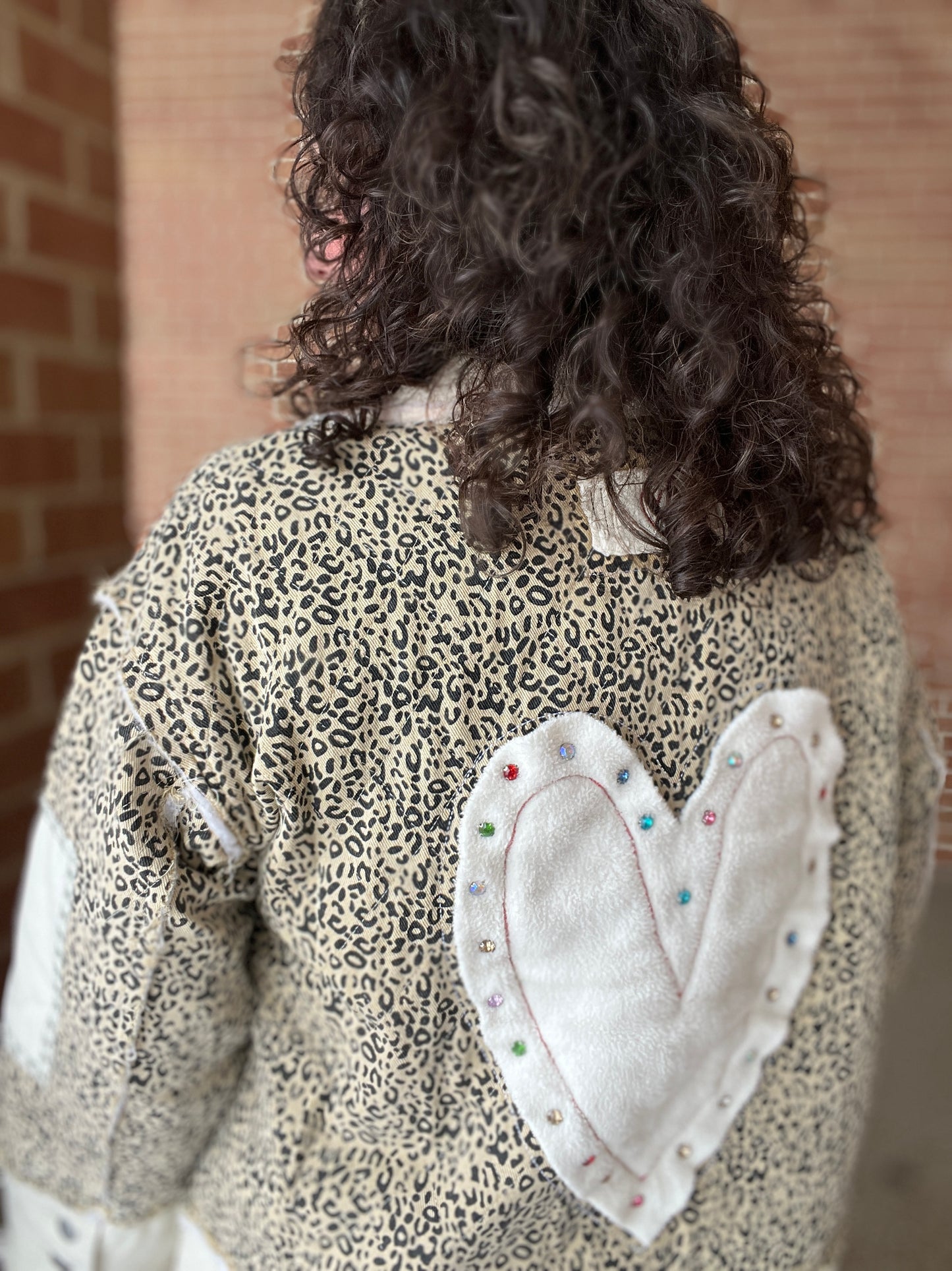 Leopard LOVE Blazer-Style Jacket